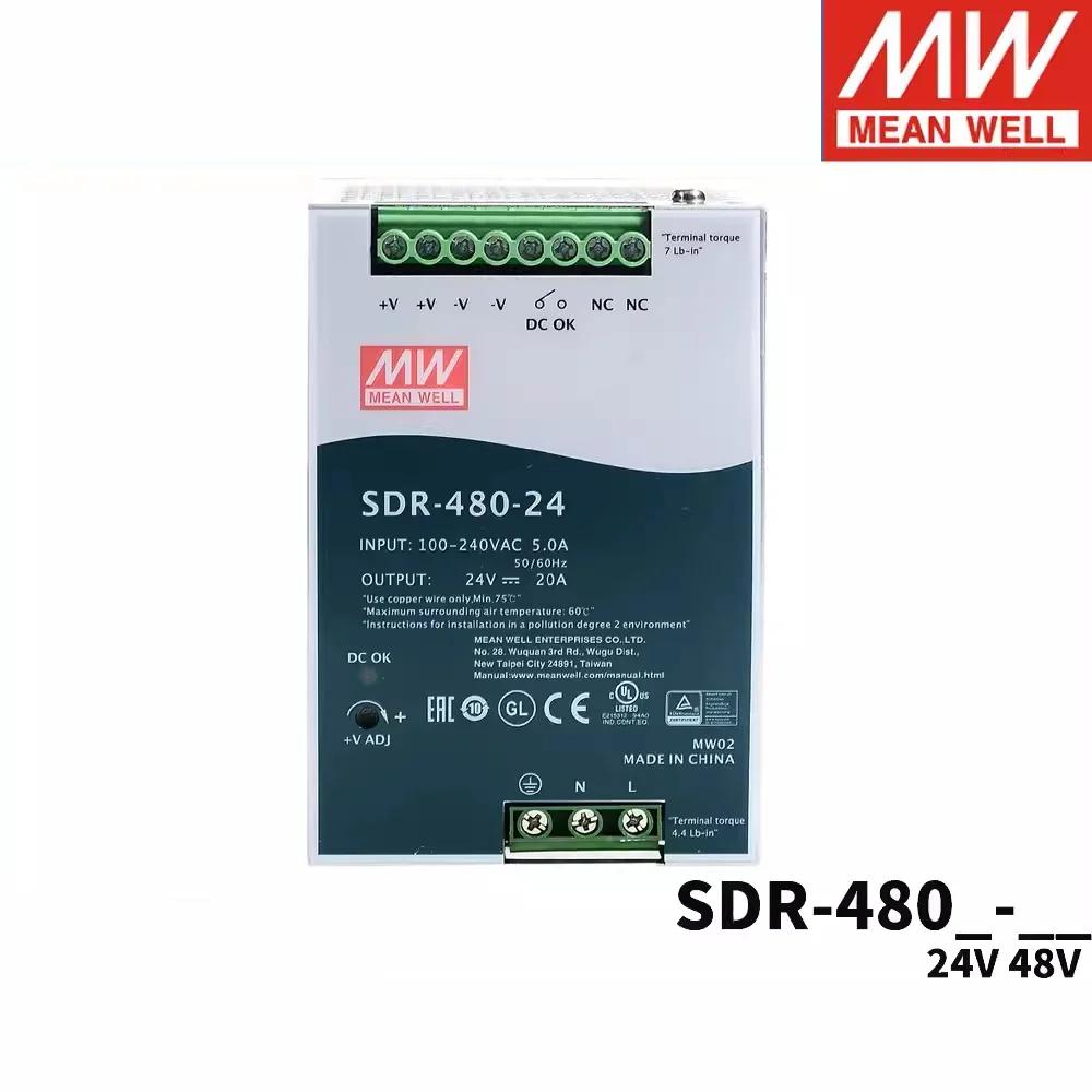 MEAN WELL SDR-480 ø SDR-480-24 SDR-480-48, PFC    ġ 480,    DIN , 480W